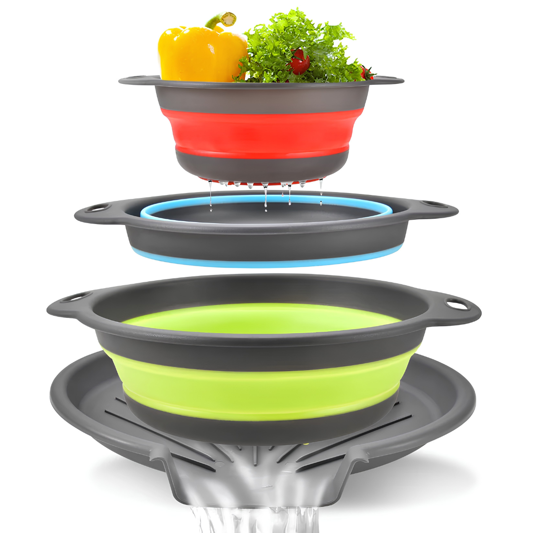 π₯ BLACK FRIDAY 70% OFF β° 4-Piece Self-Draining Collapsible Colander Set π₯