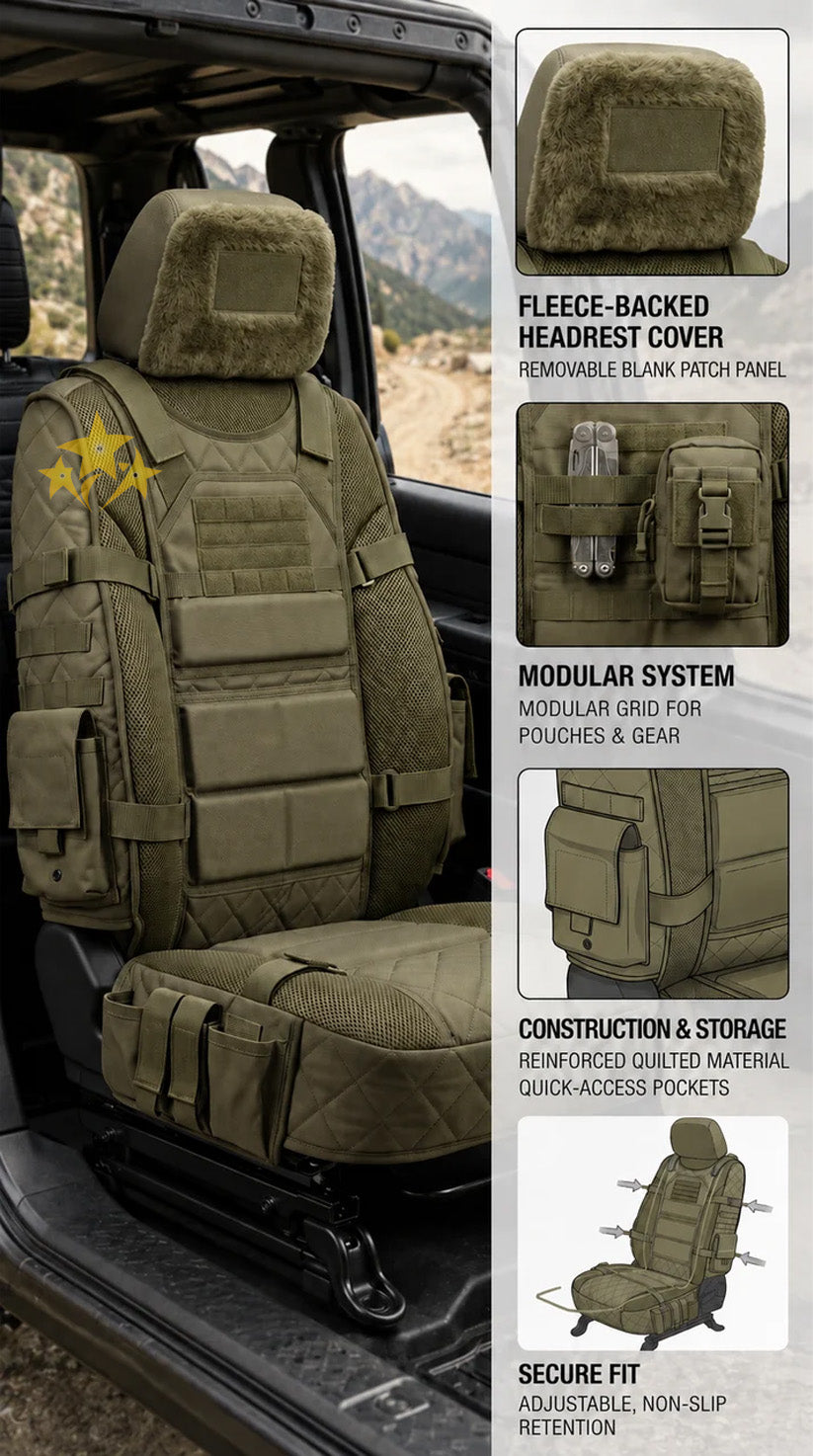 đRugged Truck Seat Cover â Tactical Storage, Seat Protection & AllâDay Comfort