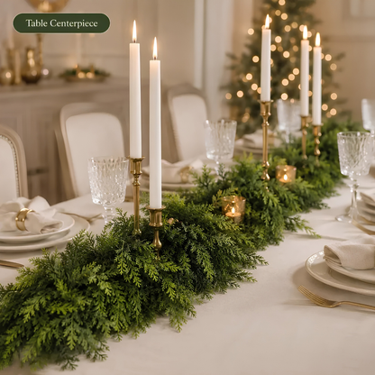 🚨 CLEARANCE SALE - 50% OFF 🎄 6ft Luxury Real-Touch Cedar Garland (2pcs/set)