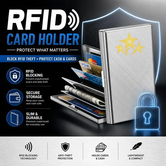 🔥 LIMITED DEAL 70% OFF 💳 Stainless Steel RFID-Blocking Metal Card Holder 💰