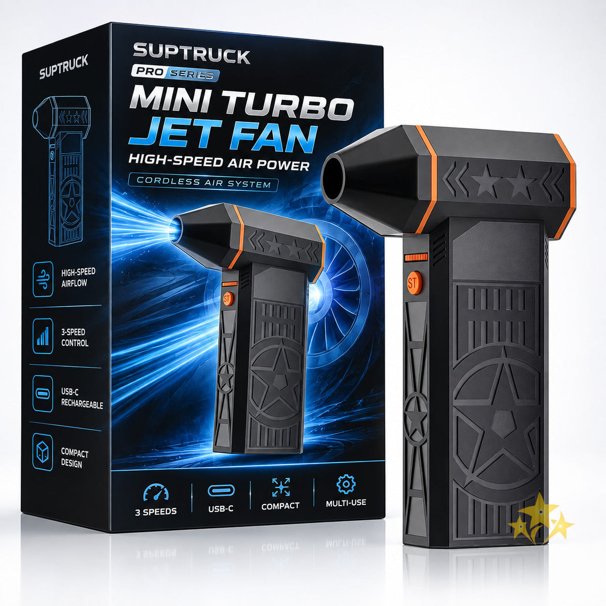 🔥 LIMITED DEAL 70% OFF 💨 2026 UPGRADED SUPTRUCK™ Portable Mini Turbo Jet Fan Blower