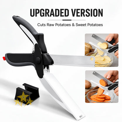 🔪 SALE 70% OFF ✂️ 2026 Upgraded 2-in-1 Kitchen Scissors with Built-In Cutting Board – Stainless Steel, Safety Lock