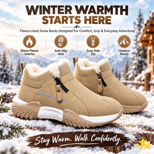 ❄️ Early Christmas Sale 49% OFF 👟 Unisex Warm Fleece Anti-Slip Winter Shoes with Side Zip