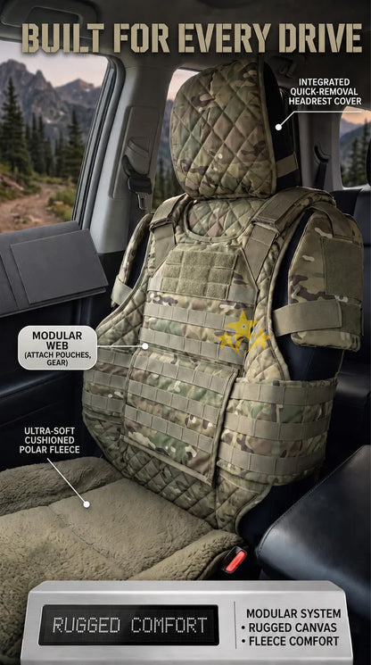 🚙Rugged Truck Seat Cover – Tactical Storage, Seat Protection & All‑Day Comfort