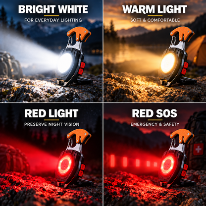 💥LAST DAY SALE 50%OFF💥💡8-in-1 Multifunctional Keychain Flashlight - Rechargeable Emergency Tool