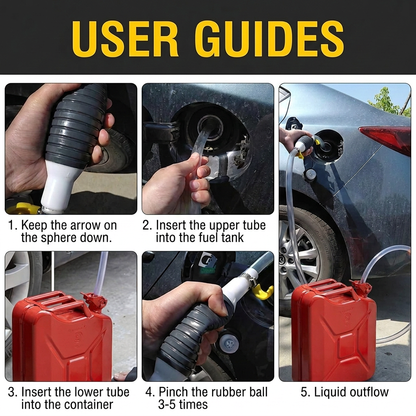 LIMITED 46% OFF ⛽ Fuel Transfer Pump – Portable Manual Siphon Kit for Liquids