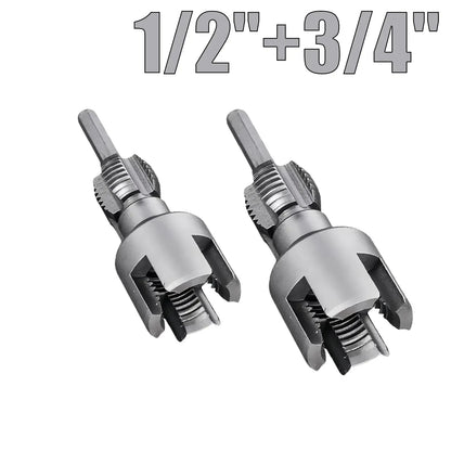 🔥2026 LIMITED SALE 70% OFF 🔧 Drill-Powered Pipe Thread Cutting Bit - Internal & External Threading for 1/2" & 3/4" Plastic Pipes