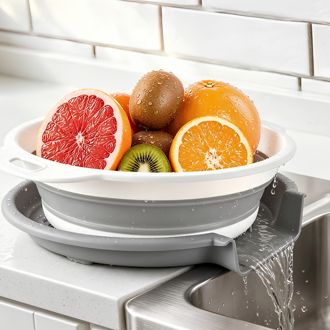 🔥 BLACK FRIDAY 70% OFF ⏰ 4-Piece Self-Draining Collapsible Colander Set 🥗