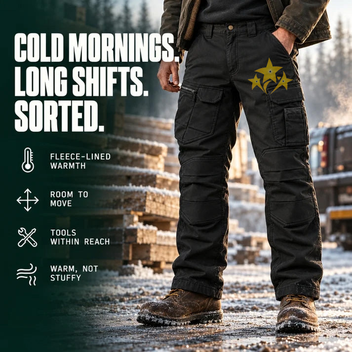 Precision ThermoGuard™ Fleece-Lined Work Pants | Built for Cold Workdays