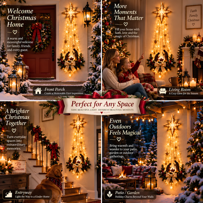 ✨ Last Day – 50% OFF! ✝️ Bethlehem Star of Faith – Lighted Nativity Wall Decor