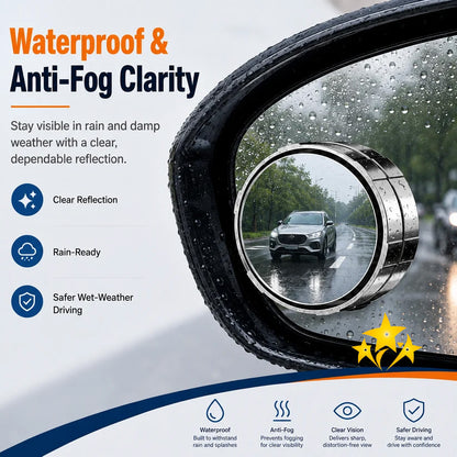💥LIMITED DEAL 70%OFF💥 2-Pack Blind Spot Mirrors – 360° Adjustable Wide-Angle Rearview Safety Mirrors