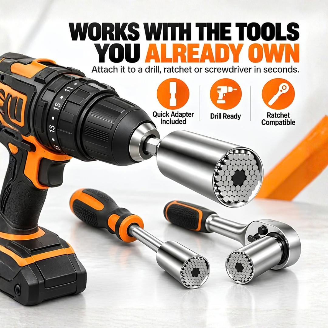 🔥 HOT SALE 49% OFF ⚙️ 2026 NEW 7–19mm Self-Adjusting Universal Socket Tool for Nuts & Bolts 🧰