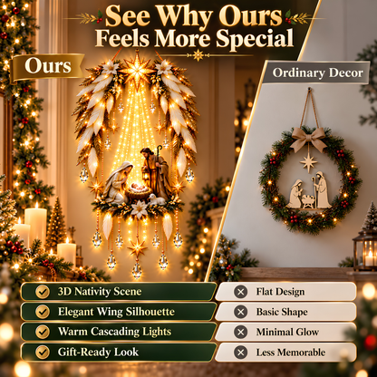 ✨ TODAY ONLY – 50% OFF! 👼 Heavenly Angel Wings Nativity Light 🪽