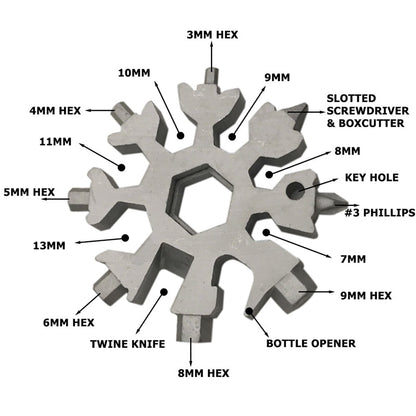 ❄️Snowflake - MultiTool 18-in-1 Stainless Steel Portable for Outdoor Adventure❄️