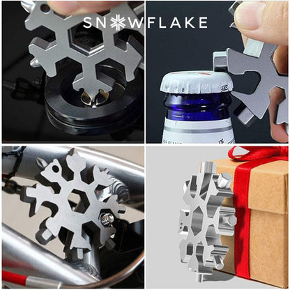 ❄️Snowflake - MultiTool 18-in-1 Stainless Steel Portable for Outdoor Adventure❄️