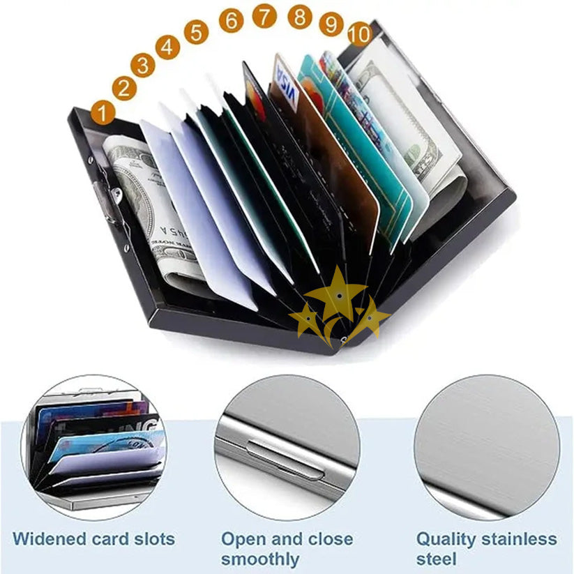 🔥 LIMITED DEAL 70% OFF 💳 Stainless Steel RFID-Blocking Metal Card Holder 💰