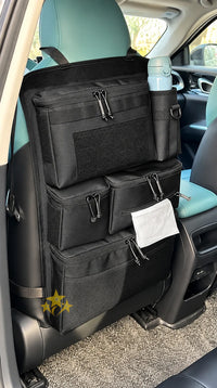 Rear seat tactical storage bag - black