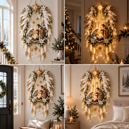 ✨ TODAY ONLY – 50% OFF! 👼 Heavenly Angel Wings Nativity Light 🪽