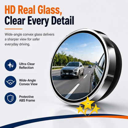 💥LIMITED DEAL 70%OFF💥 2-Pack Blind Spot Mirrors – 360° Adjustable Wide-Angle Rearview Safety Mirrors