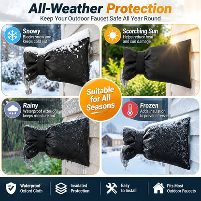 🔥 Black Friday 70% OFF ❄️ Outdoor Faucet Cover | Winter Freeze Protection Insulated Spigot Protector
