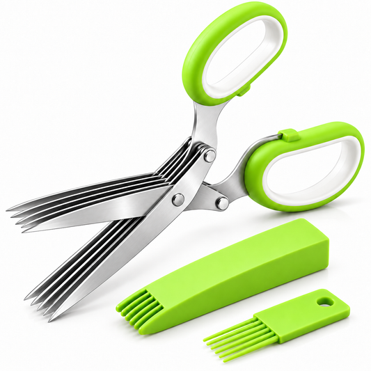 (Limited) ✂️ QuickCut™ 5-Blade Stainless Steel Multipurpose Kitchen Scissors