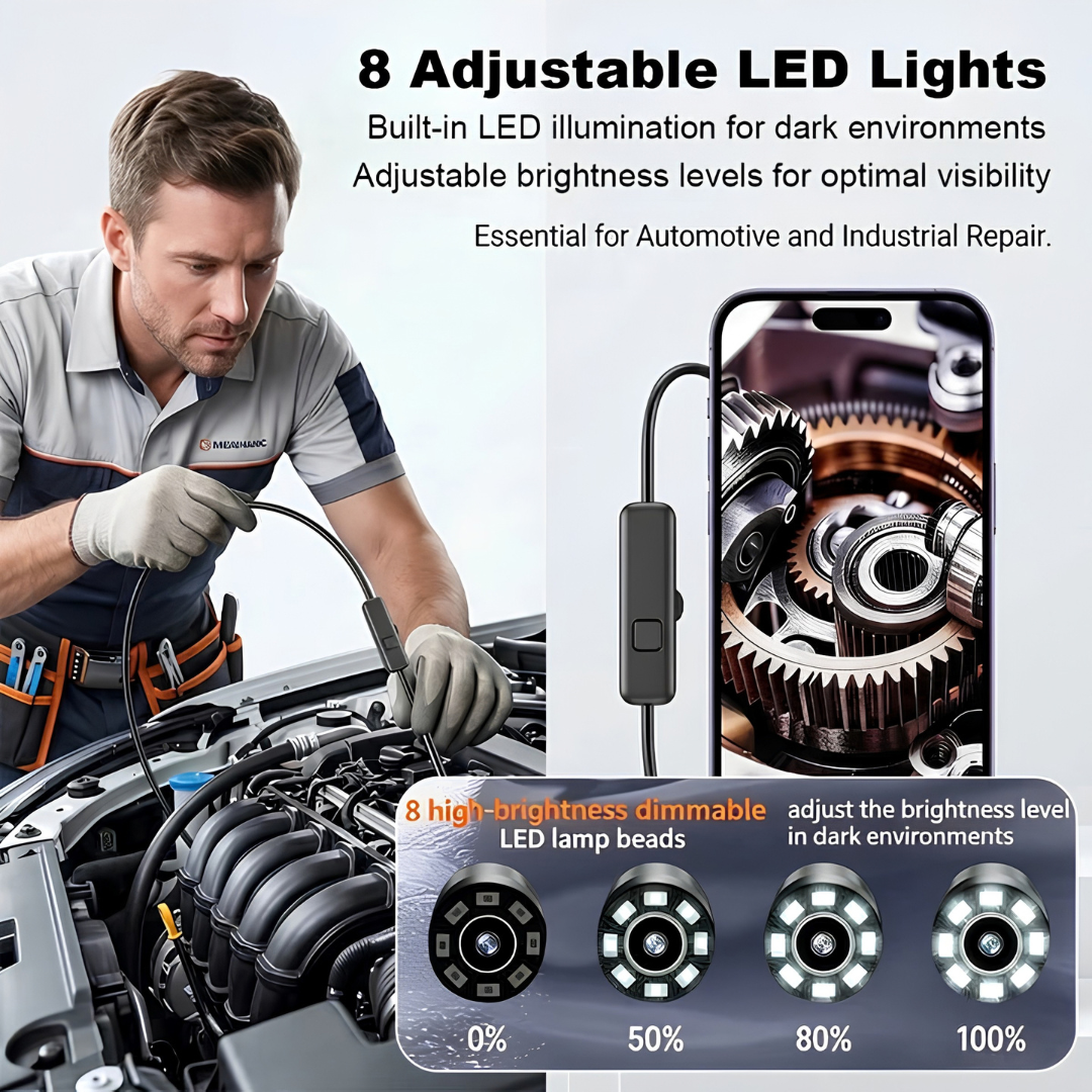 🔥 49% OFF TODAY ONLY ⏰ 1920P HD Automotive Diagnostic Endoscope 🔎