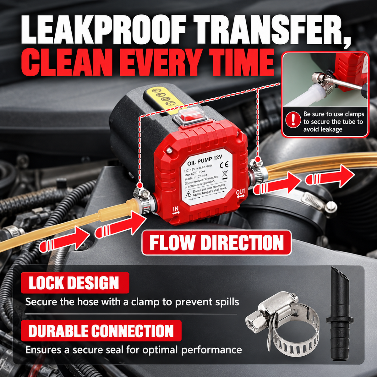 ✨ NEW UPGRADED - 30% OFF ✨ GARO 12V 80W Oil Extractor Pump