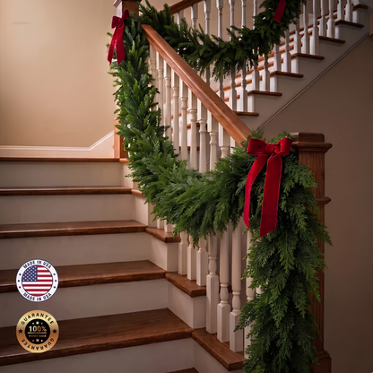 🚨 CLEARANCE SALE - 50% OFF 🎄 6ft Luxury Real-Touch Cedar Garland (2pcs/set)