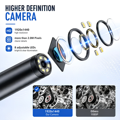 🔥 49% OFF TODAY ONLY ⏰ 1920P HD Automotive Diagnostic Endoscope 🔎
