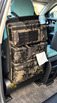 Rear seat tactical storage bag - camouflage