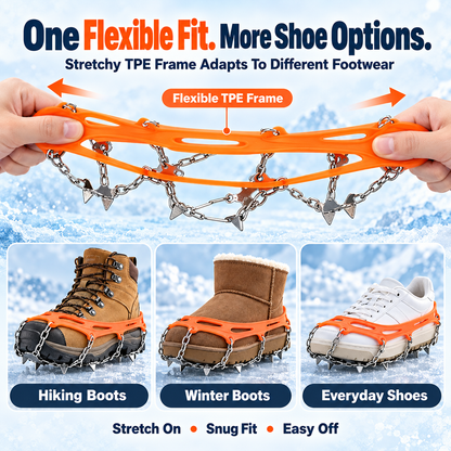 🔥 LIMITED DEAL 49% OFF ⏰ NEW 2026 Stainless Steel Anti-Slip Ice Cleats for Boots & Shoes