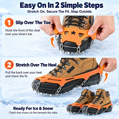 🔥 LIMITED DEAL 49% OFF ⏰ NEW 2026 Stainless Steel Anti-Slip Ice Cleats for Boots & Shoes