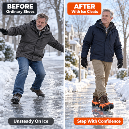 🔥 LIMITED DEAL 49% OFF ⏰ NEW 2026 Stainless Steel Anti-Slip Ice Cleats for Boots & Shoes