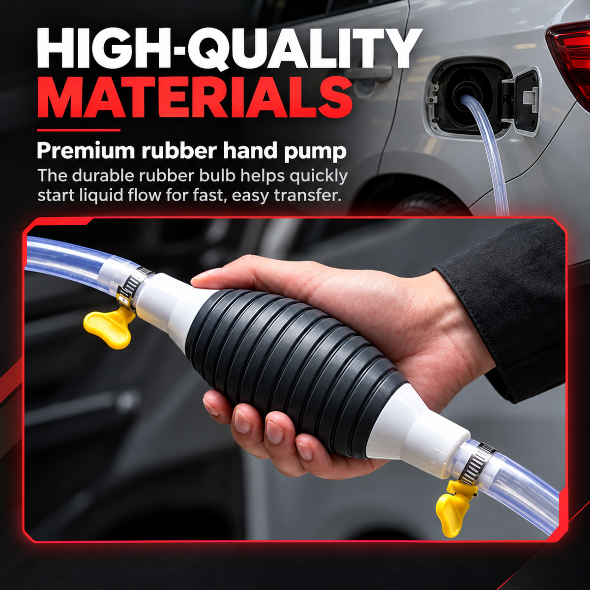 LIMITED 46% OFF ⛽ Fuel Transfer Pump – Portable Manual Siphon Kit for Liquids