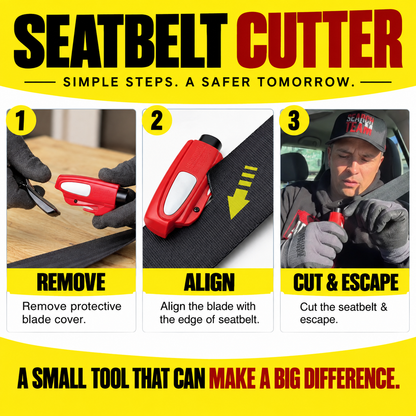 🔥 LAST DAY – 50% OFF 🔥 2-in-1 Car Emergency Window Breaker & Seatbelt Cutter
