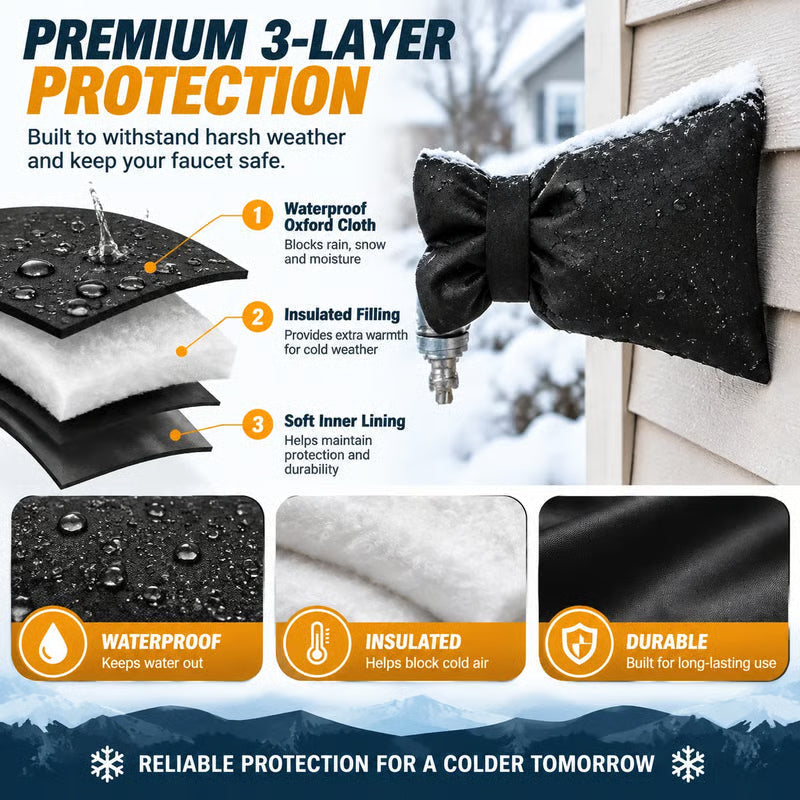 🔥 Black Friday 70% OFF ❄️ Outdoor Faucet Cover | Winter Freeze Protection Insulated Spigot Protector