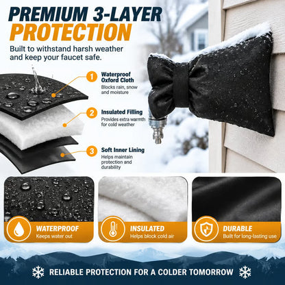 🔥 Black Friday 70% OFF ❄️ Outdoor Faucet Cover | Winter Freeze Protection Insulated Spigot Protector