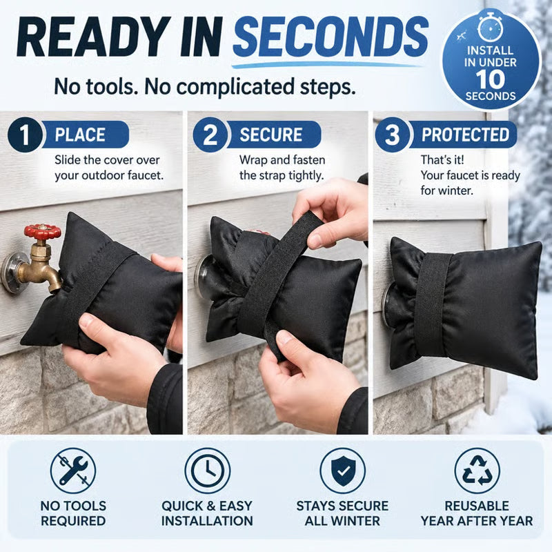 🔥 Black Friday 70% OFF ❄️ Outdoor Faucet Cover | Winter Freeze Protection Insulated Spigot Protector