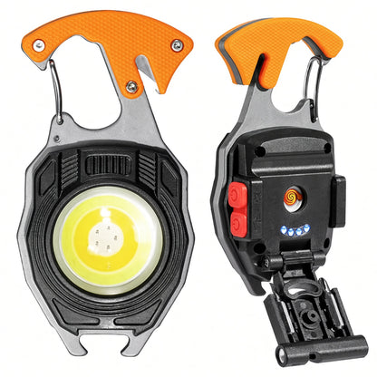 💥LAST DAY SALE 50%OFF💥💡8-in-1 Multifunctional Keychain Flashlight - Rechargeable Emergency Tool