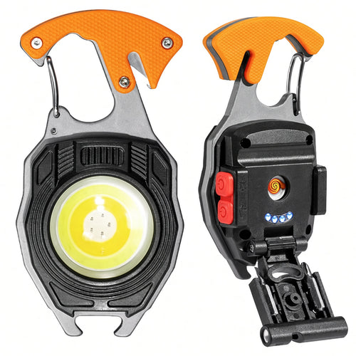 💥LAST DAY SALE 50%OFF💥💡8-in-1 Multifunctional Keychain Flashlight - Rechargeable Emergency Tool